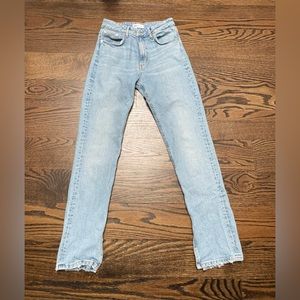 Zara high rise light wash jeans